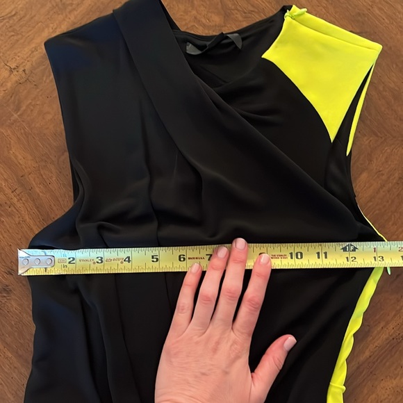 Alexander Wang Dress Black & Neon Yellow/Green Size 2 - Picture 11 of 15